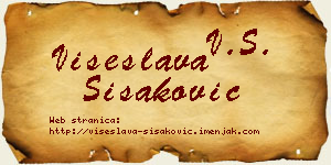 Višeslava Šišaković vizit kartica